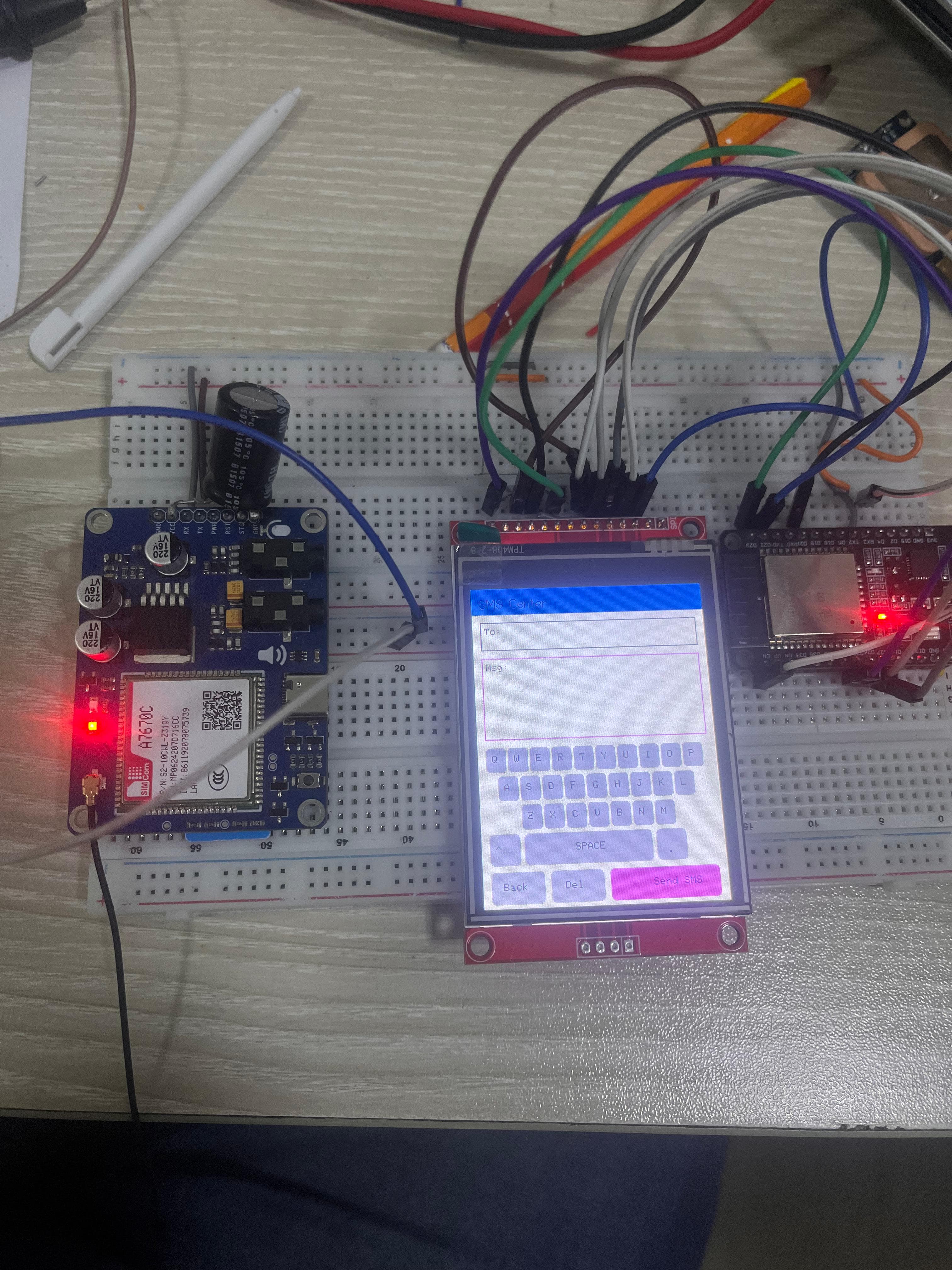 Making an A7670C 4G Module Smart Phone with Touchscreen SMS UI