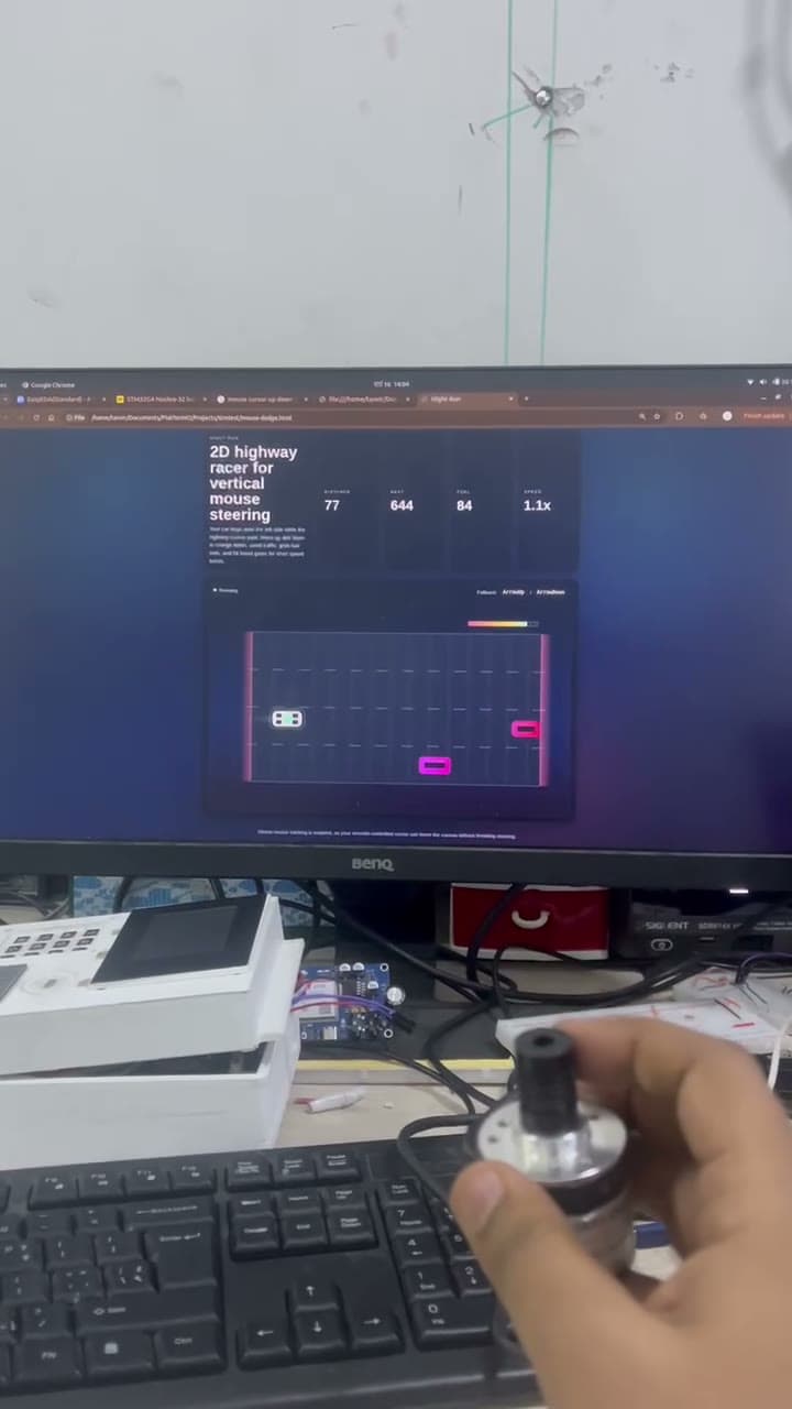 Linear Encoder 2D Game Controller: Turning Physical Motion into Gameplay